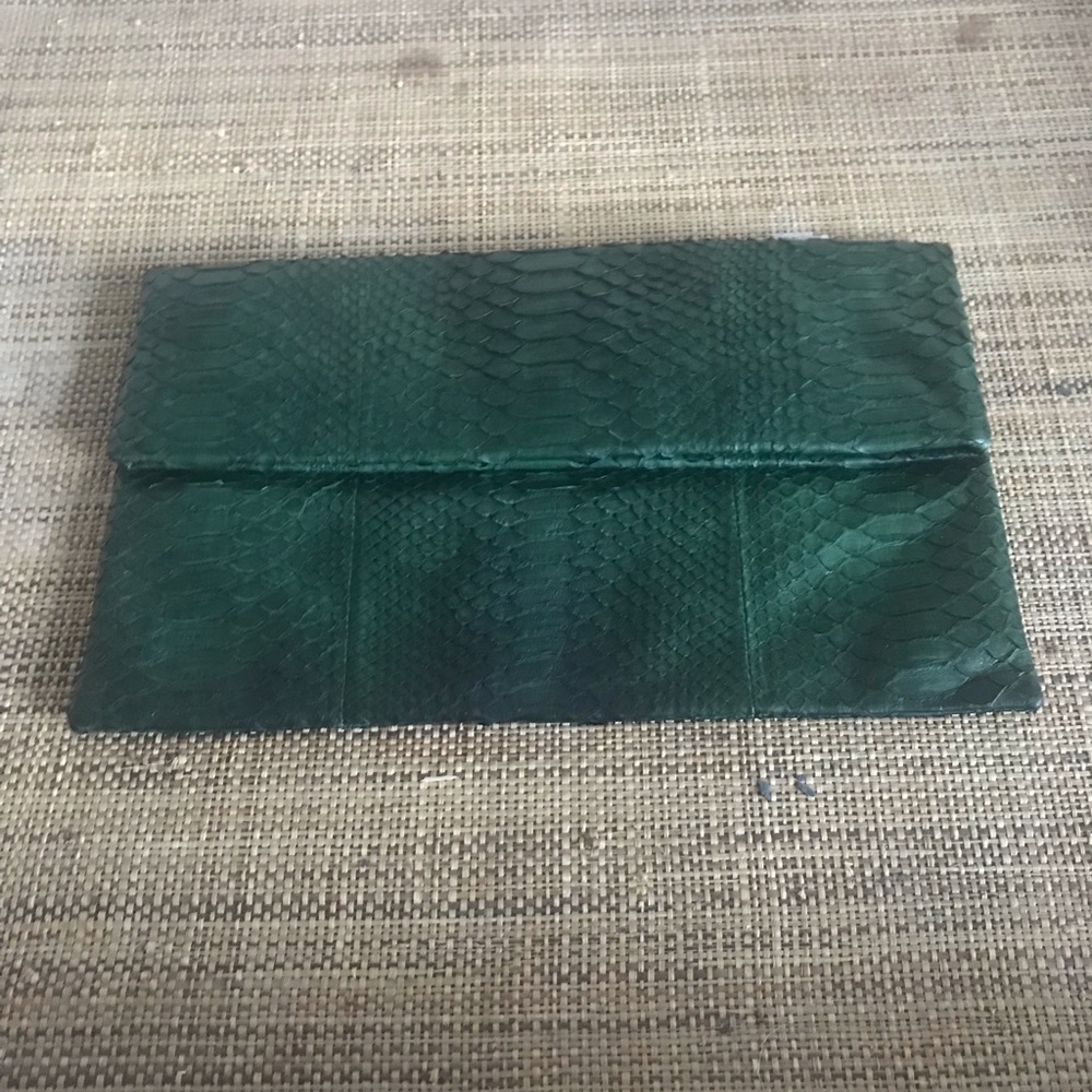Green snakeskin clutch - willing to trade